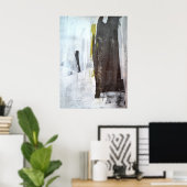 'Verbazingwekkend moderne' Abstracte zwart-witkuns Poster (Thuiskantoor)