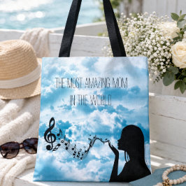 Verbazingwekkend Moeder Cadeau Muziek Liefhebber M Tote Bag