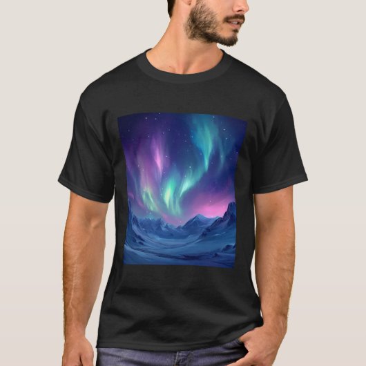 Verbazingwekkend mooi noorderlicht kleurrijk t-shirt (Voorkant)
