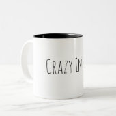 Verbazingwekkend mooie koffie-mok met jouw tekst tweekleurige koffiemok (Voorkant links)