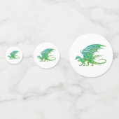 Verbazingwekkend Mozaïek Groene Draak Confetti (Voorkanten)