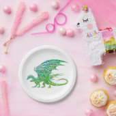 Verbazingwekkend Mozaïek Groene Draak Papieren Bordje (Feest)