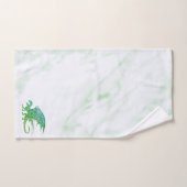 Verbazingwekkend mozaïek groene draak persoonlijk bad handdoek (Handdoek)