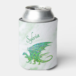 Verbazingwekkend mozaïek groene draak persoonlijk blikjeskoeler