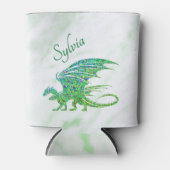 Verbazingwekkend mozaïek groene draak persoonlijk blikjeskoeler (Voorkant)