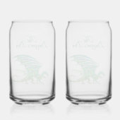 Verbazingwekkend mozaïek groene draak persoonlijk blikvorm glas (Achterkant)