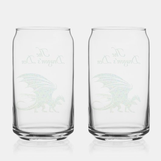 Verbazingwekkend mozaïek groene draak persoonlijk blikvorm glas (Achterkant)