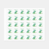 Verbazingwekkend mozaïek groene draak persoonlijk labels (Vel)