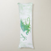 Verbazingwekkend mozaïek groene draak persoonlijk lichaamskussen (Voorkant Verticaal)