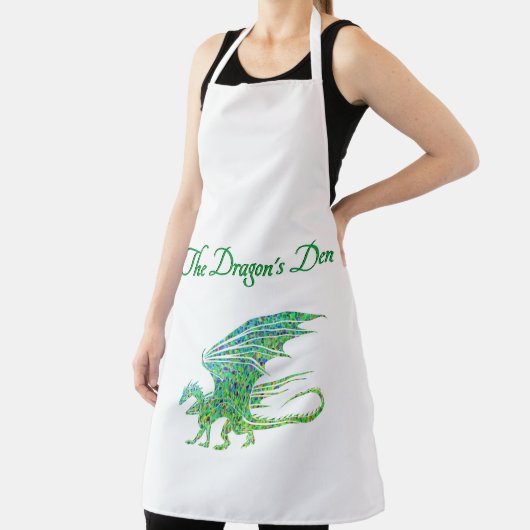 Verbazingwekkend mozaïek groene draak persoonlijk schort (Insitu)