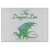 Verbazingwekkend mozaïek groene draak persoonlijk snijplank (Voorkant)