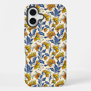 Verbazingwekkend Naadloos Bloem- en Bladpatroon iPhone 16 Plus Hoesje