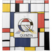 Verbazingwekkend neoplasticisme Art Monogram. Brie Douchegordijn (Voorkant)