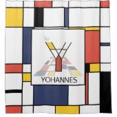 Verbazingwekkend neoplasticisme Art Monogram. Brie Douchegordijn (Voorkant)