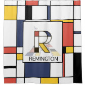 Verbazingwekkend neoplasticisme Art Monogram. Brie Douchegordijn (Voorkant)