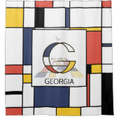 Verbazingwekkend neoplasticisme Art Monogram. Brie Douchegordijn (Voorkant)