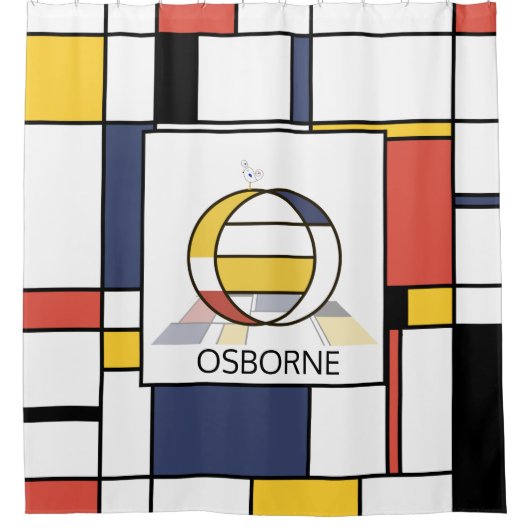 Verbazingwekkend neoplasticisme Art Monogram. Brie Douchegordijn (Voorkant)