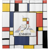 Verbazingwekkend neoplasticisme Art Monogram. Brie Douchegordijn (Voorkant)