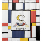 Verbazingwekkend neoplasticisme Art Monogram. Brie Douchegordijn (Voorkant)
