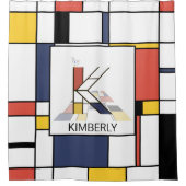 Verbazingwekkend neoplasticisme Art Monogram. Brie Douchegordijn (Voorkant)