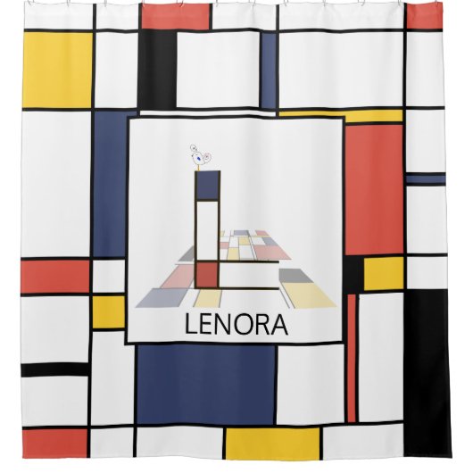 Verbazingwekkend neoplasticisme Art Monogram. Lett Douchegordijn (Voorkant)