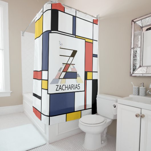 Verbazingwekkend neoplasticisme Art Monogram. Lett Douchegordijn (In situ)