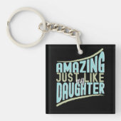 Verbazingwekkend net als mijn dochter, grappige fa sleutelhanger (voorkant)