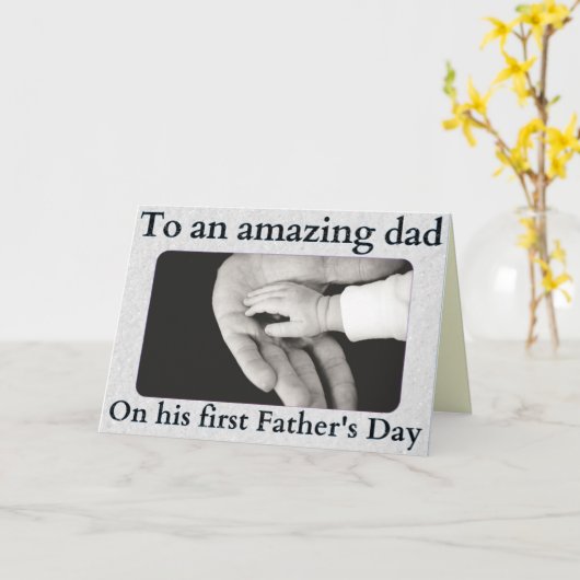 Verbazingwekkend pap First Vaderdag Foto Glitter K Kaart (Gele Bloem)