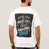 Verbazingwekkend papa T-shirt: Vier geweldige vade T-shirt (Achterkant)