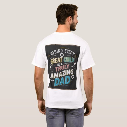 Verbazingwekkend papa T-shirt: Vier geweldige vade T-shirt (Achterkant volledig)