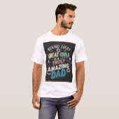 Verbazingwekkend papa T-shirt: Vier geweldige vade T-shirt (Voorkant volledig)