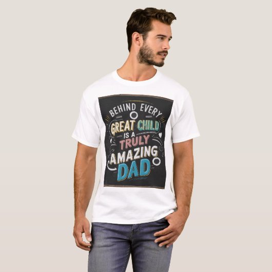 Verbazingwekkend papa T-shirt: Vier geweldige vade T-shirt (Voorkant volledig)