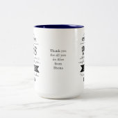 verbazingwekkend personaliseer het bord van het ka tweekleurige koffiemok (Center)