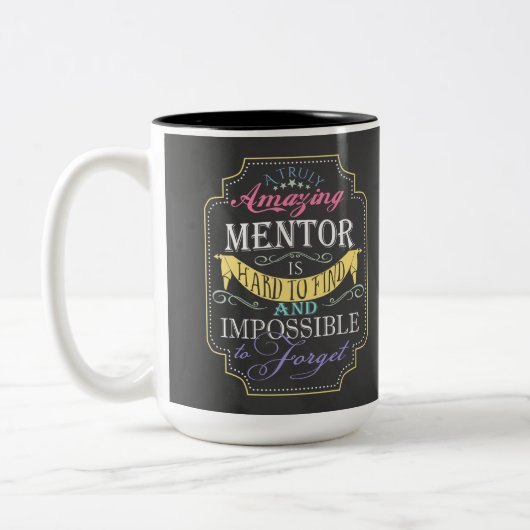 Verbazingwekkend personaliseer mentor dank u gesch tweekleurige koffiemok (Links)