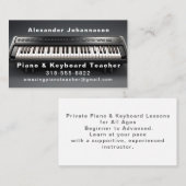 Verbazingwekkend realistisch pianotoetsenbord visitekaartje (Voorkant / Achterkant)