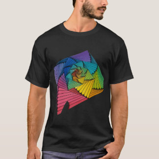 Verbazingwekkend Regenboog Spiraal Geometrisch Kun T-shirt