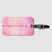 Verbazingwekkend Roze Aquarel Bagagelabel (Voorkant (horizontaal))