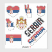 Verbazingwekkend Servië vormt nationale symbolen Sticker (Vel)