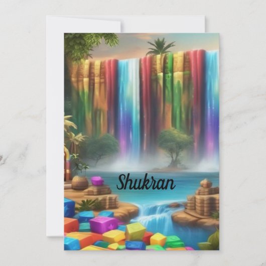 Verbazingwekkend Shukran Bedankkaart (Voorkant)