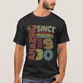 Verbazingwekkend sinds 1930  Retro stijl Verjaarda T-shirt (Voorkant)
