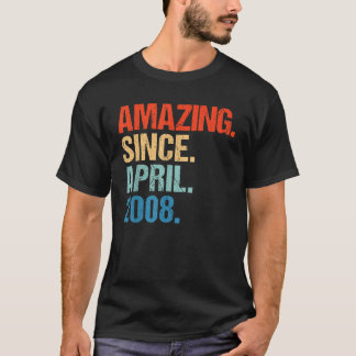 Verbazingwekkend Sinds April 2008 Retro Vintage 12 T-shirt