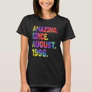 Verbazingwekkend sinds augustus 1996 27 jaar oud 2 t-shirt
