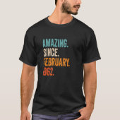 Verbazingwekkend sinds februari 1962 61ste verjaar t-shirt (Voorkant)