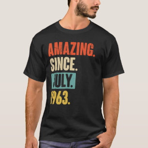 Verbazingwekkend sinds juli 1963 59 jaar oud 59e v t-shirt