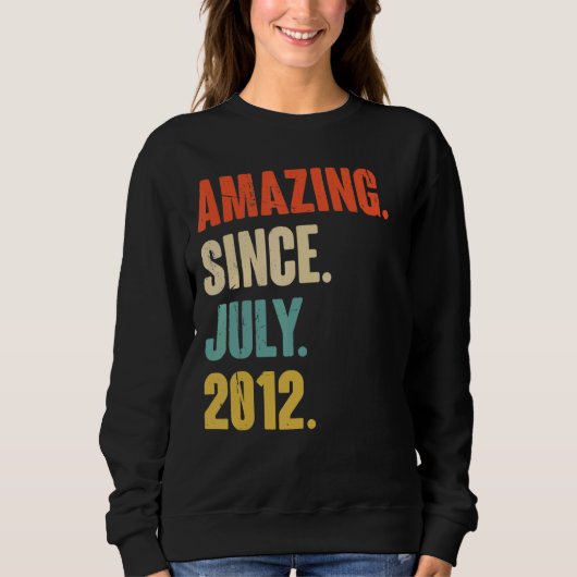 Verbazingwekkend sinds juli 2012 10 jaar oude 10e trui (Voorkant)