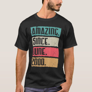 verbazingwekkend sinds juni 2000 Happy Birthday 2 T-shirt
