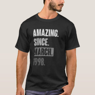 Verbazingwekkend sinds maart 1998, 25e verjaardag t-shirt