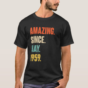 Verbazingwekkend sinds mei 1959 63 jaar oud 63 jaa t-shirt