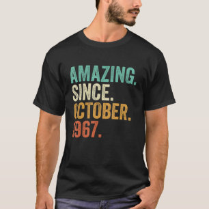 Verbazingwekkend sinds oktober 1967 55 jaar oud 55 t-shirt