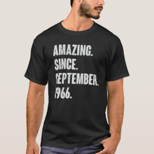 Verbazingwekkend sinds september 1966 56 jaar oude t-shirt